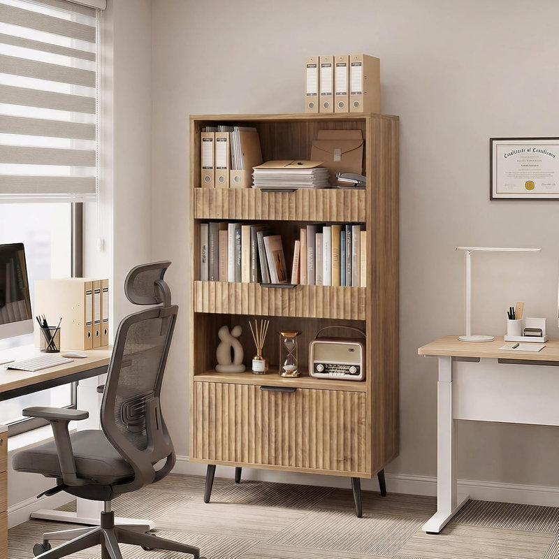 Classeur avec tiroir, Yellow Oak