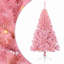Artificial Pre-lit Christmas Tree with 150 LEDs Pink PVC-374538032