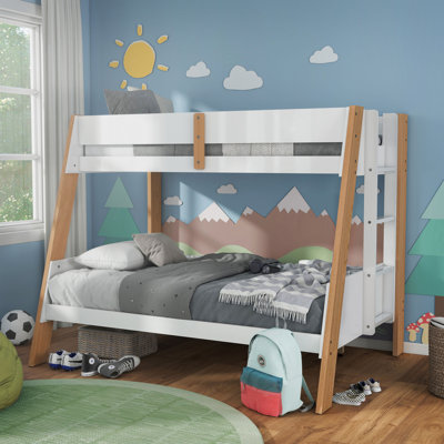 Tamina Twin Over Full Bunk Bed With Attached Side Ladder