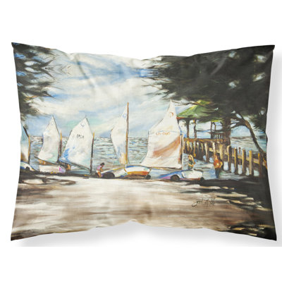 Étui de coussin en tissu voiliers