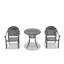Ensemble 3 pièces de meubles de patio en aluminium coulé avec coussins, ensemble de conversation pour patio