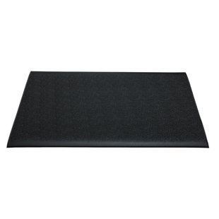 Flexrite Comforttred, 3'X5' Mat, Cross Linked Vinyl Nitrile, 3/8" Thick, Textured Surface, Beveled Edging, Black
