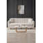 Élégant canapé-lit à 3 places, revêtement en lin beige, 84,3 po x 39,4 po x 39,4 po | Structure en métal et en carton, pieds en plastique | Confortable et polyvalente pour le salon ou la chambre d'amis-1712318505