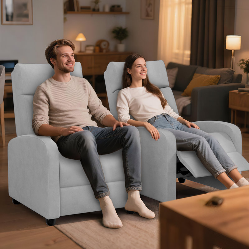 Adjustable Recliner Sofa Chair – Breathable Cotton-Linen Fabric Single Chair For Adults, Perfect For Living Room Relaxation