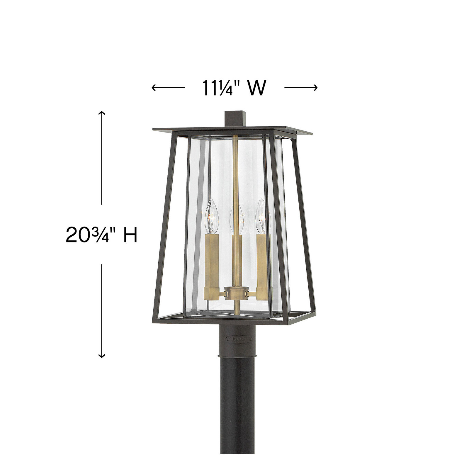 Metal Outdoor Lantern Head, Buckeye Bronze/Brass