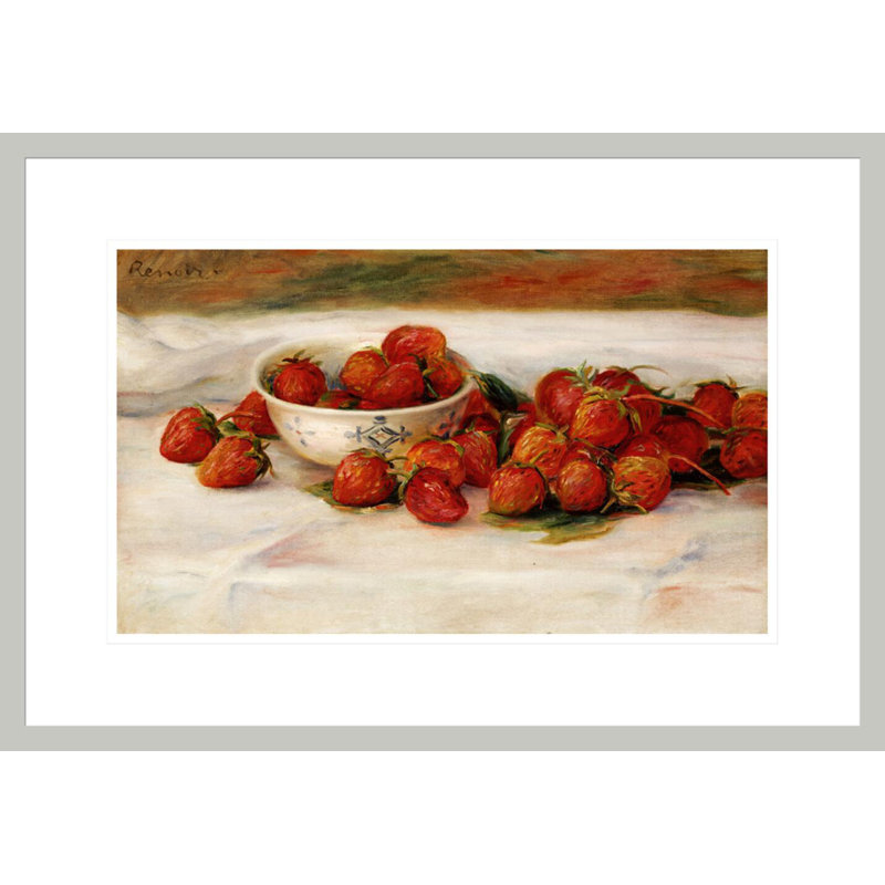 «Strawberries» par Pierre-Auguste Renoir, impression giclée encadrée, 15,21 po H x 21,75 po L
