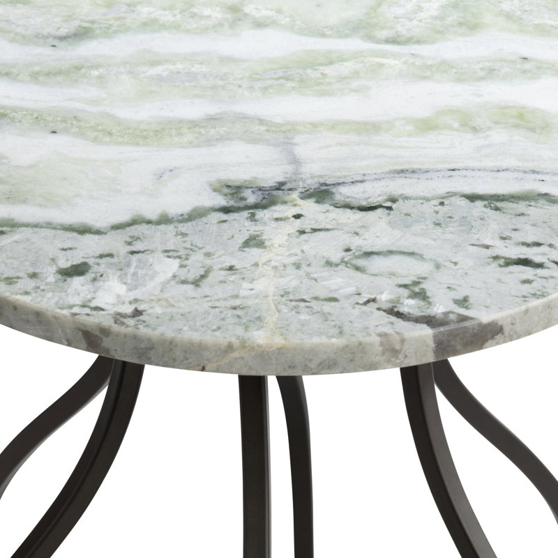 Table d'appoint ronde en marbre et fer