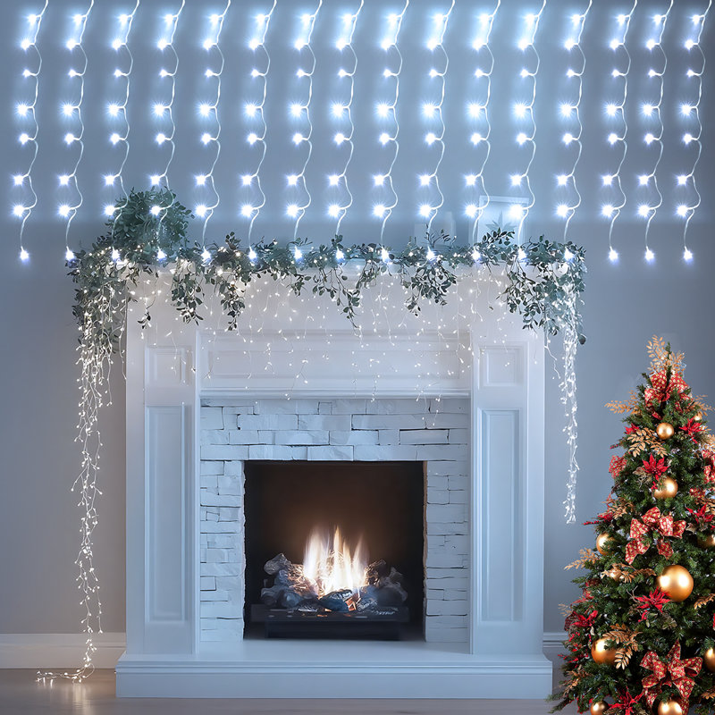 2 Pack 35FT 440 LEDs Christmas Icicle Lights With Remote, Dual Color (Soft Warm/ Cool White)