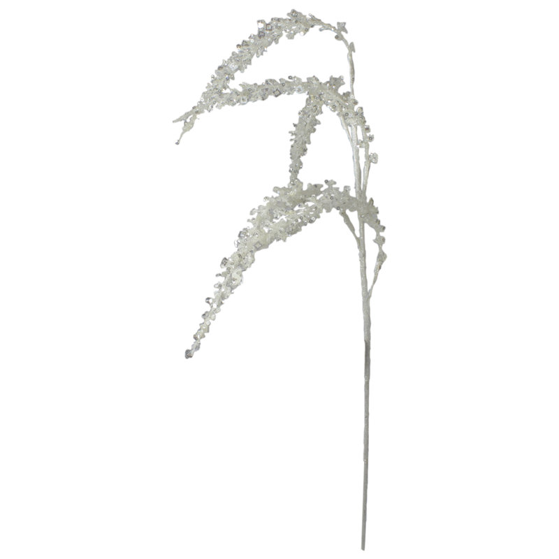 Paillettes et paillettes artificielles, 27 po, blanc