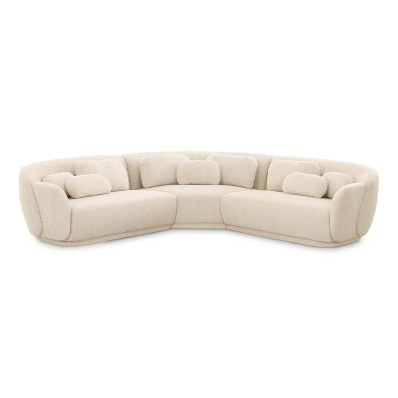 Tov Furniture Misty Cream Boucle Modular L-Sectional