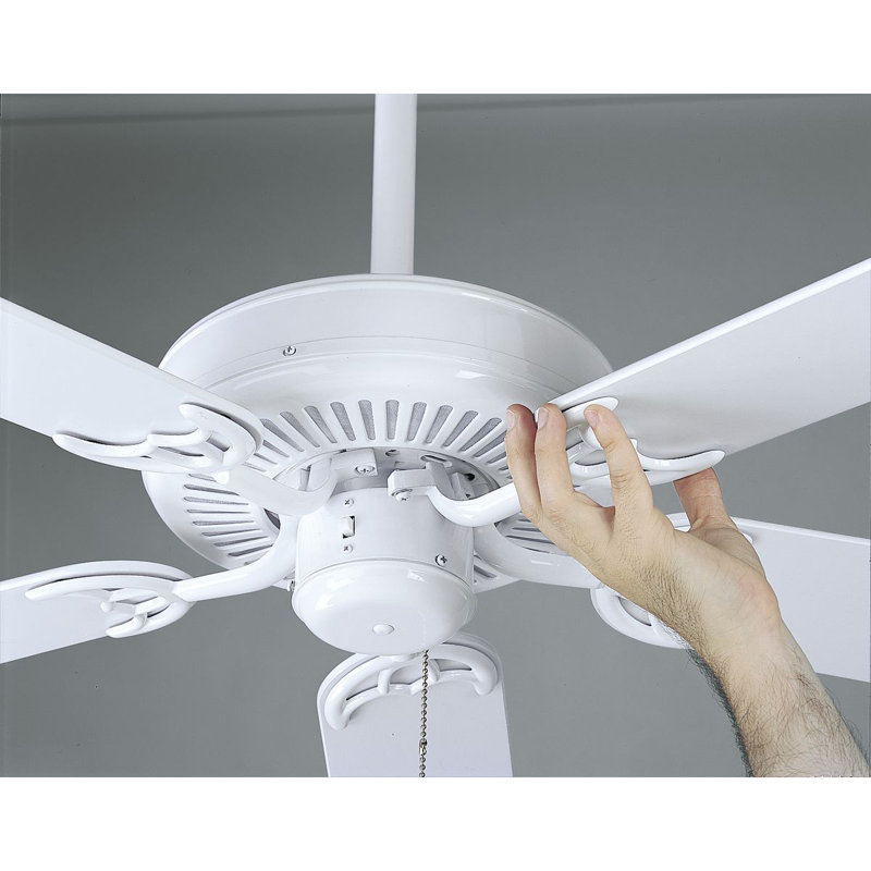 AirPro Builder 52'' Ceiling Fan, White with White / Washed Oak Blades