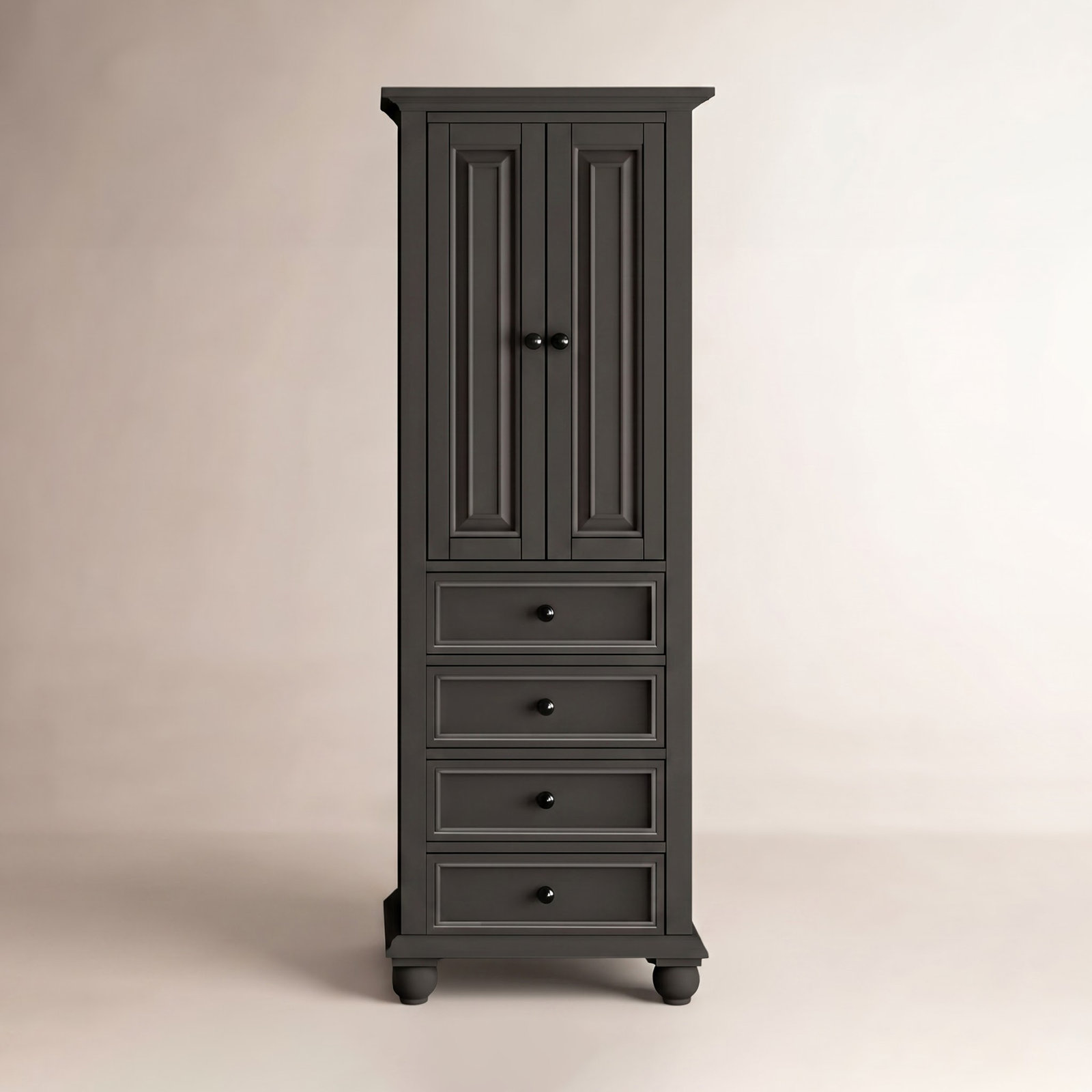 Sandborn Linen Cabinet, Charcoal Glaze