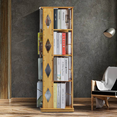 Latitude Run® 2 Tier 360° Rotating Stackable Shelves Bookshelf