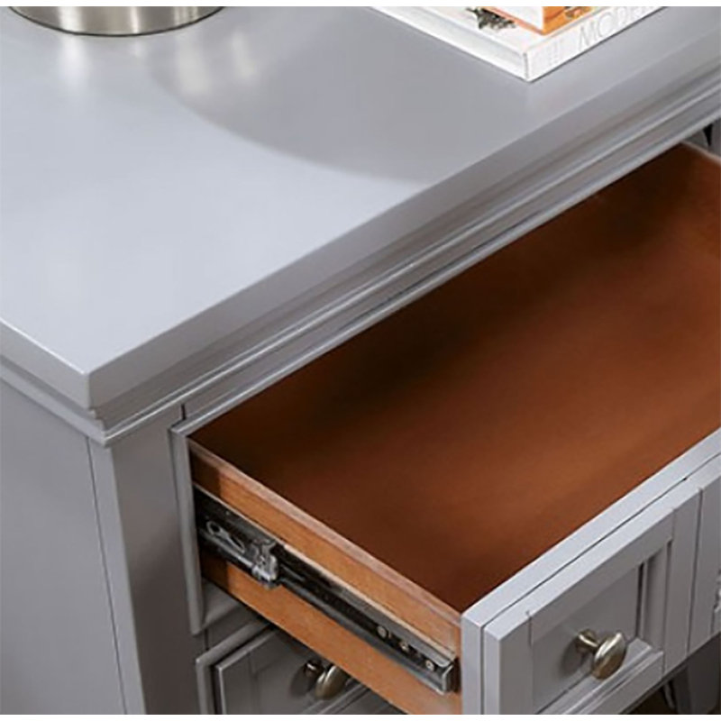 Aadhish 36'' W 5 - Drawer Dresser, Gray
