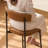 Brown Modern Bar Stools Set of 2, 25.2'' Faux Leather Counter Stools with Curved Backrest, Counter Height Bar Stool for Kitchen Island-1366434812-1366434815