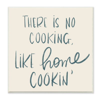 Reproduction d’art textuel, "no cooking like home Cookin Family" par SD Graphics studio