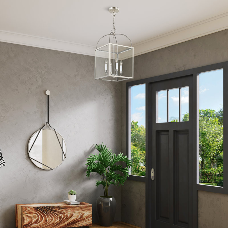 Amores 4 - Light Pendant, Clear Glass, Brushed Nickel