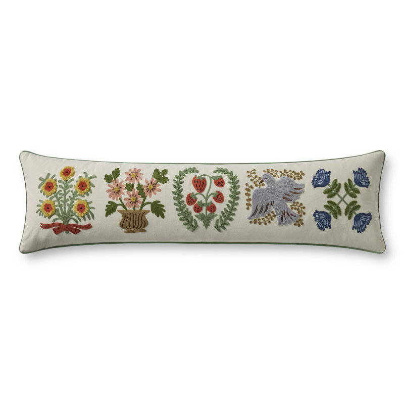 Rifle Paper Company x Loloi Helena Bouquets Decorative Pillow, Down Blend