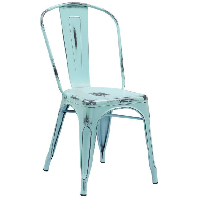 Chaise de salle à manger vieillie Grose, bleu