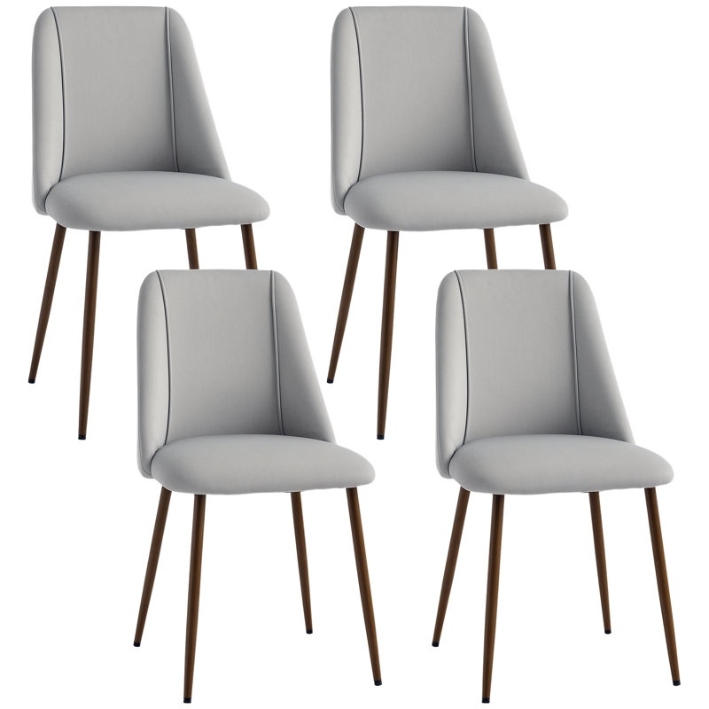 Chaise d'appoint capitonnée Kymera, gris