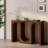 Brown Minimalist Ash Console Table-111355910