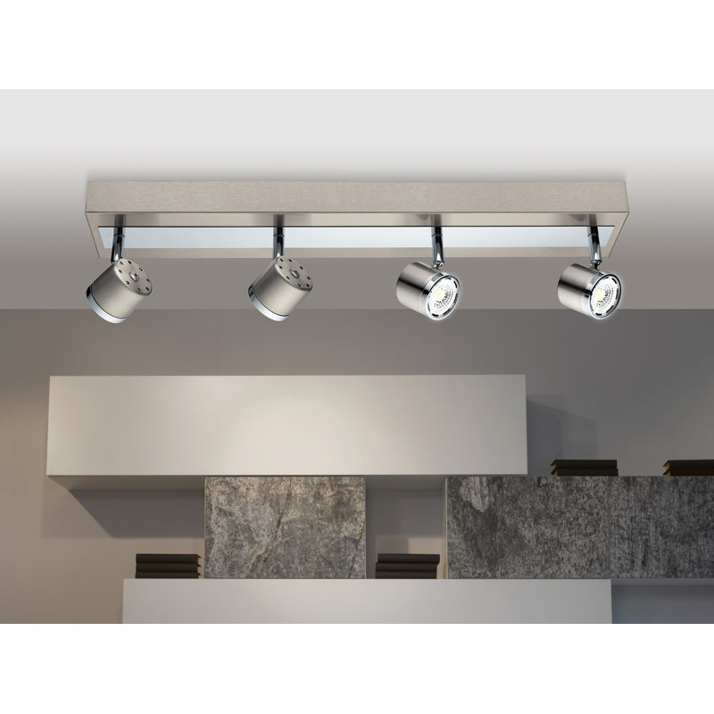 Opalo 4.33'' 4 -Light Fixed Track Track Kit with Dimmable and Adjustable Head