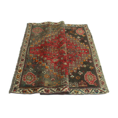 Keather One-of-a-Kind 3'9" X 4'8" 1980s Wool Area Rug in