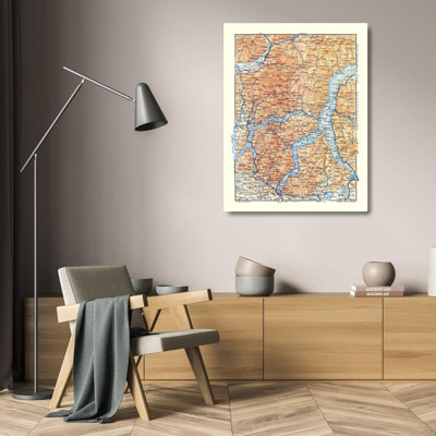 «Red Barrel Studio®», art sur toile tendue par Baedeker Gallery: Europe, lac de Côme, Suisse, Baedeker