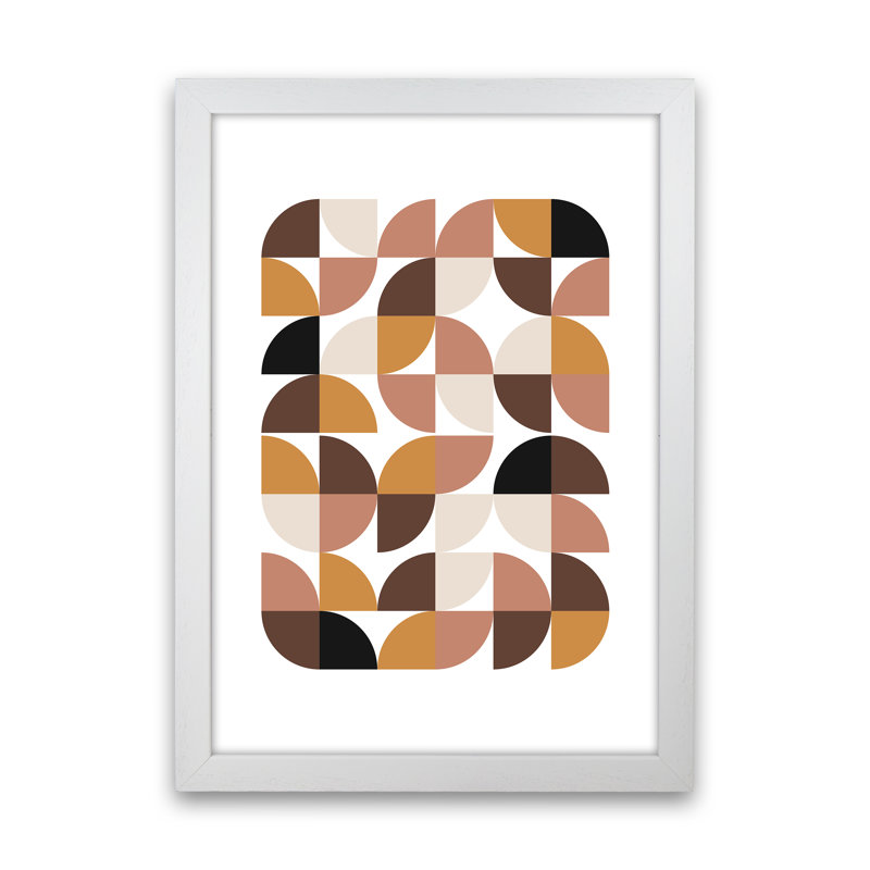 Geometric I - Print, 29.7cm H x 21cm W x 3cm D, White Framed