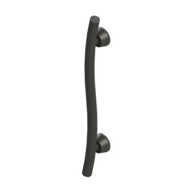 INVISIA Accent Bar in Matte Black, Designer Luxury Curved Grab Bar (500 lb. Capacity)