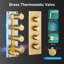 Système de douche thermostatique à 3 fonctions avec 6 jets de corps et valve brute-105831523