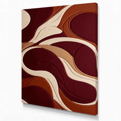 Abstract Shapes 55 Red Canvas Wall Art