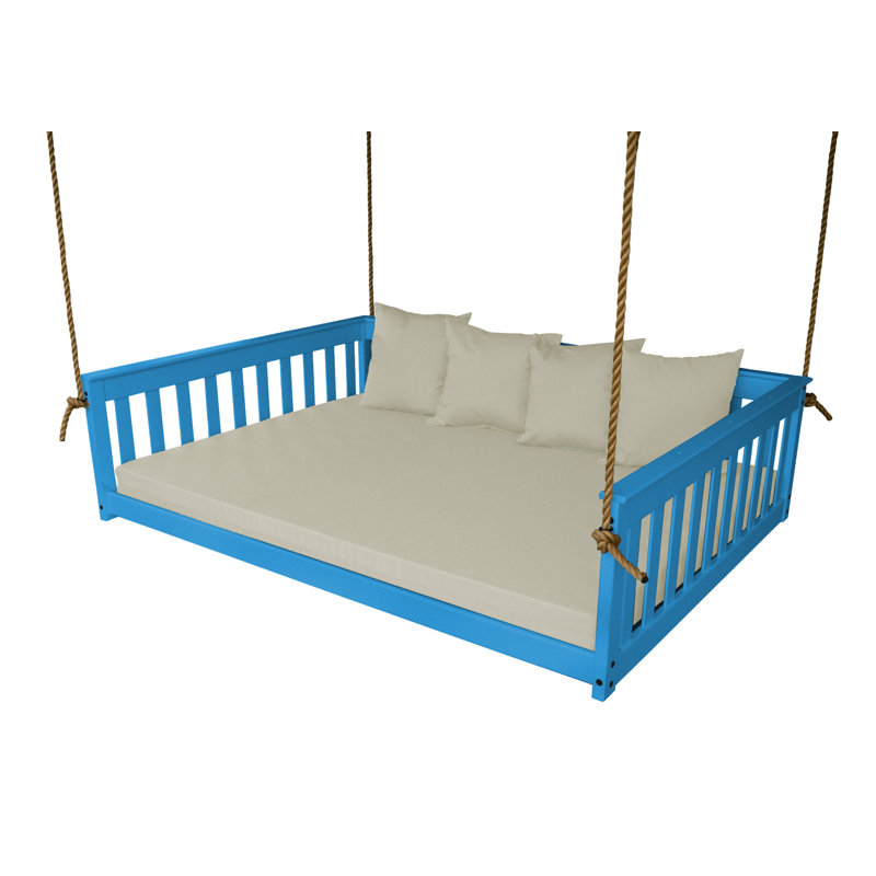 Carol Solid Wood Daybed, Carribean Blue, Full