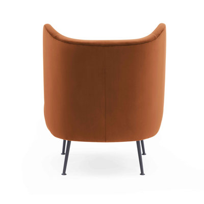 Emiline 24" W Upholstered Barrel Chair with Lumbar Pillow