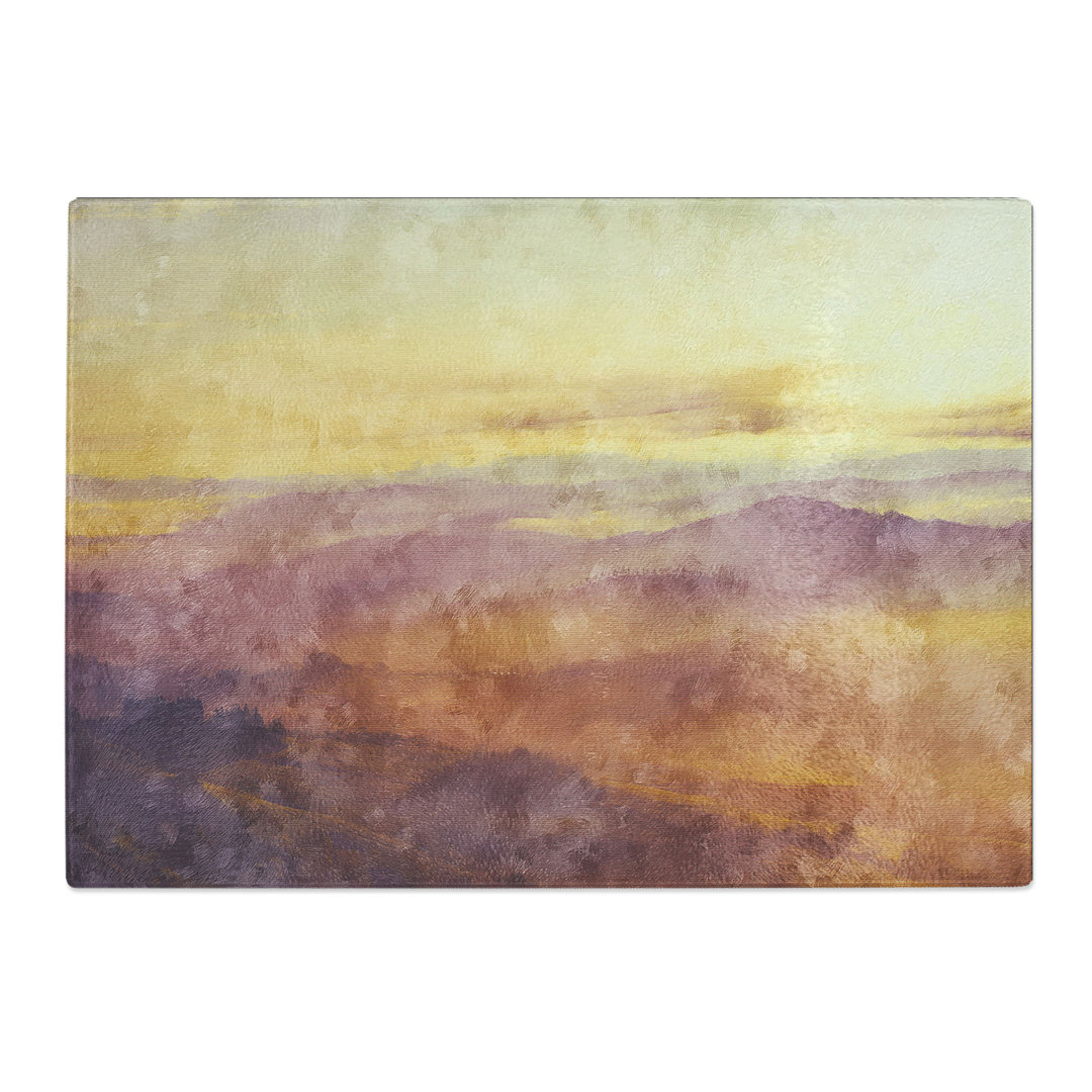 Tempered Glass Misty Mountains in Pisa Italy Chopping Board