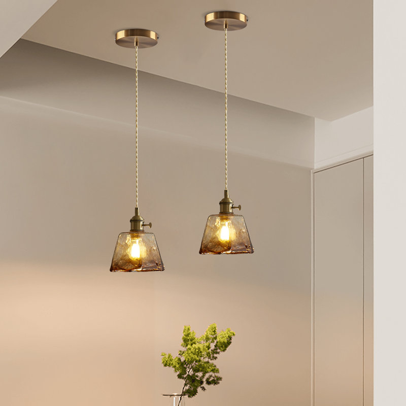 1-light Vintage Pendant Light Entryway Light Fixture Hanging Hanging Lamps For Bedrooms