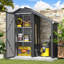 Waterproof Outdoor Storage Cabinet With Shelves And Firewood Rack