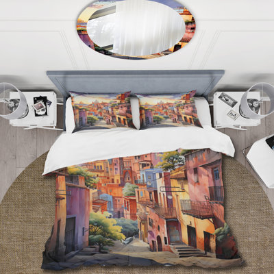Ensemble de housse de couette Colorful Mexico Magical Oaxaca
