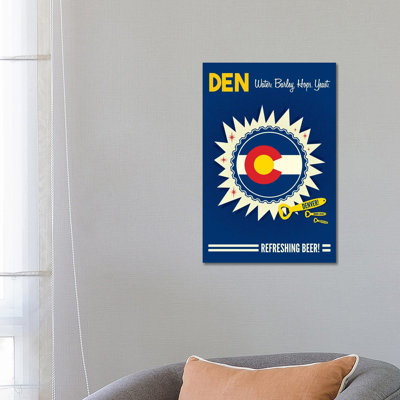 Denver Refreshing Beer by Benton Park Prints - Wrapped Canvas Gallery-Wrapped Canvas Giclée