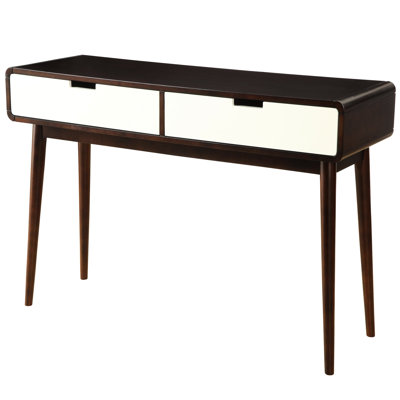 Blanche et blanche avec 2 tiroirs, armoire à chaussures de style Mid-Century moderne pour salle d'étude 2