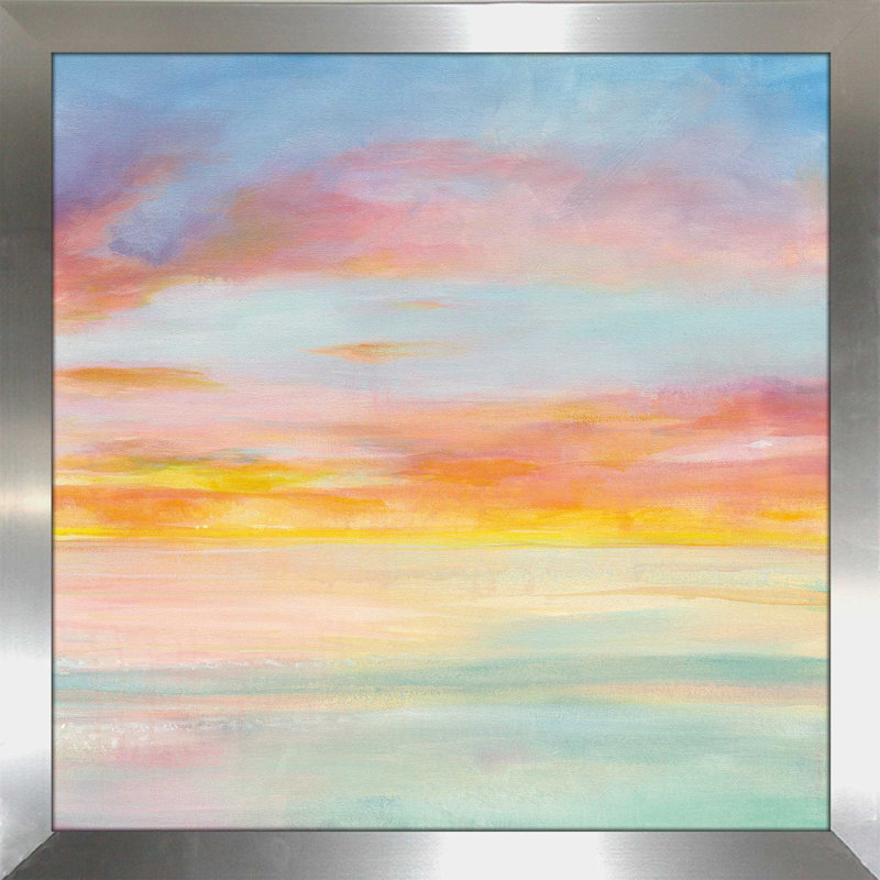 « pastel sky i », reproduction de peinture à l’acrylique, H 27,5 po x l 27,5 po x P 0,75 po