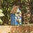 Strader Distressed Solid Wood Cottage Decorative Outdoor Garden Birdhouse with 3D Tree-1021354281