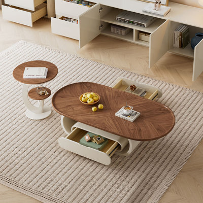 Ensemble de tables basses en bois Simple Style