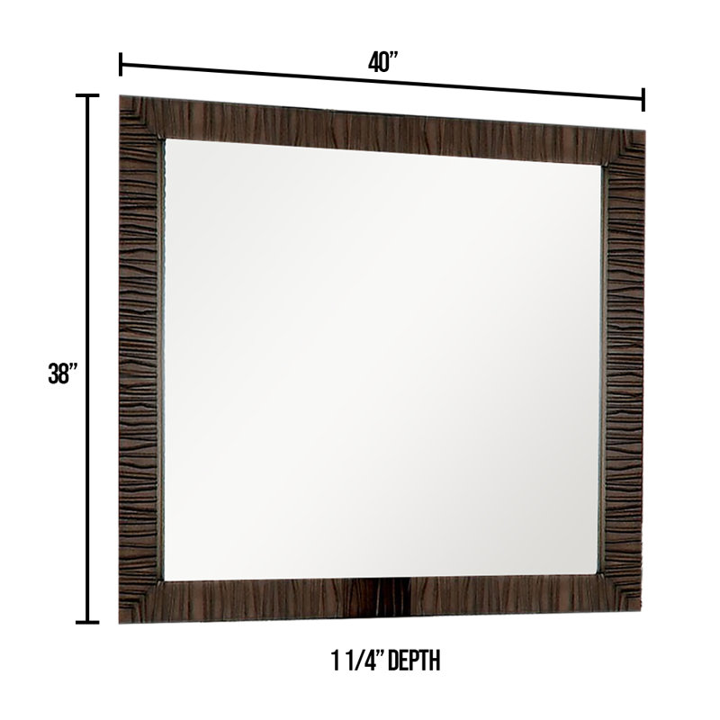 Miroir Leeandrea au fini cognac