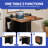 Lunna 55.10'' L x 31.69'' W Foldable Dining Table Set Dining Set with Stools-1442158226-1433861366