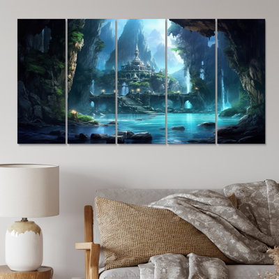 Hidden Castle - Castles Wall Art Print - 5 Equal Panels