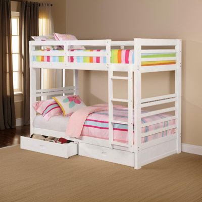 Alheide Kids Twin Over Twin Bunk Bed with Drawers
