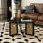 31.5" Black Solid Wood Round Coffee Table