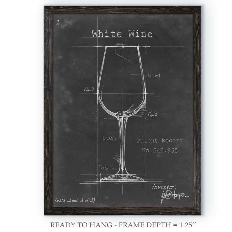 «Barware Blueprint IV» par Paul Cezanne - reproduction d'art encadrée, Cadre de toiles encadrées ébène, Pas de tapis