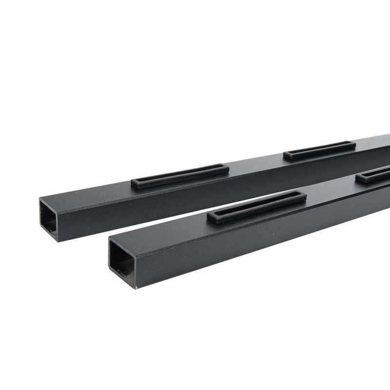 72" Fortress Pure View Stair Rod Set, Black